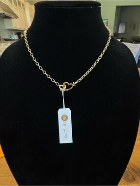 Gorjana Gold Double Heart Chain Necklace